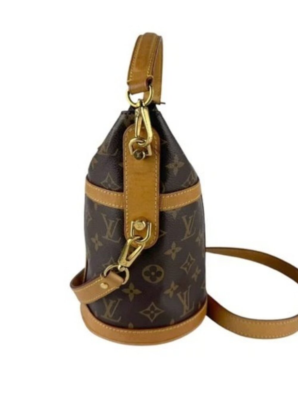 Auth LOUIS VUITTON Monogram Duffle Bag Shoulder Bag Brown M43587 - z9790 - Picture 2 of 13